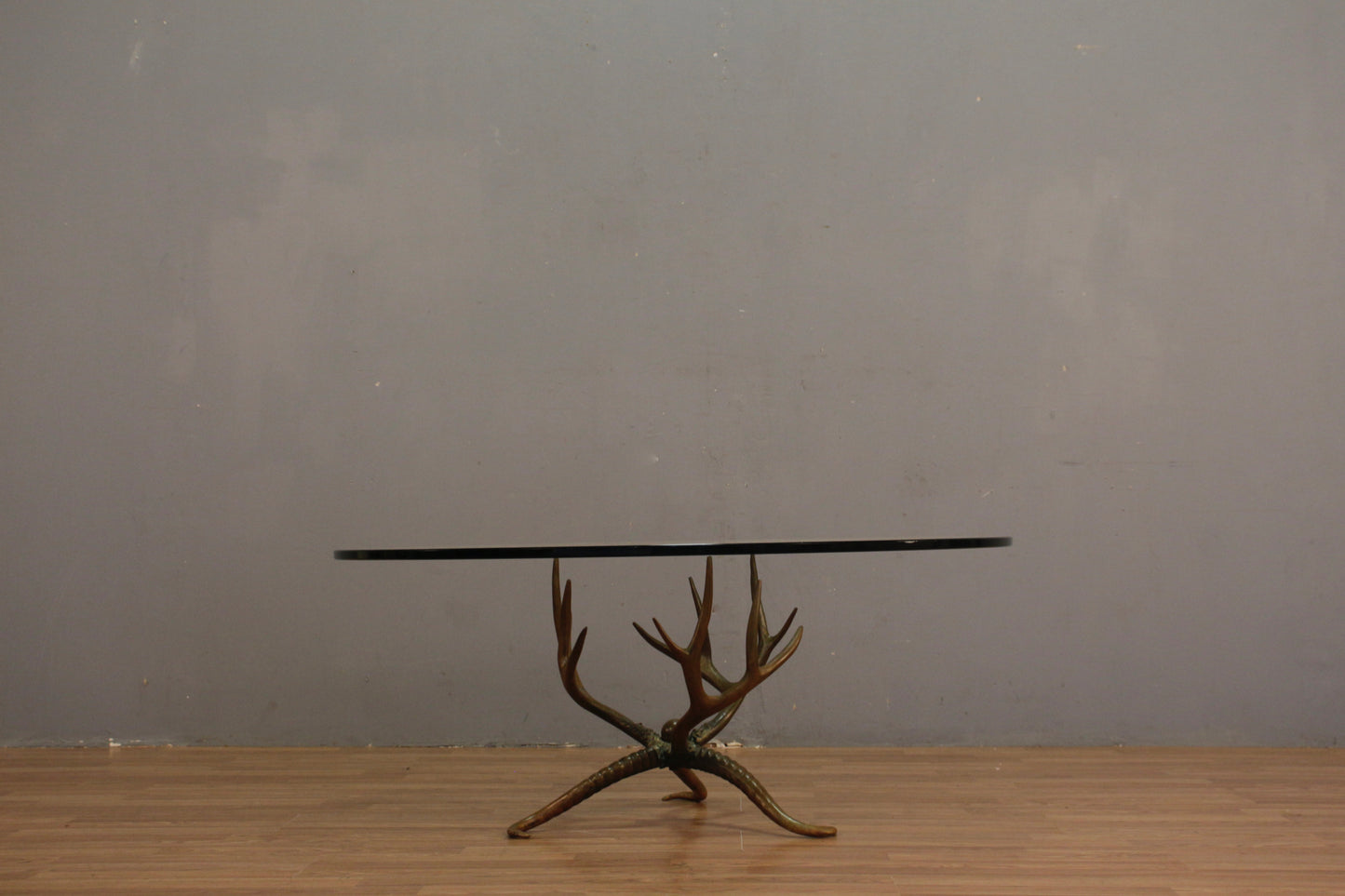Brass Antler & Glass Coffee Table - ONLINE ONLY