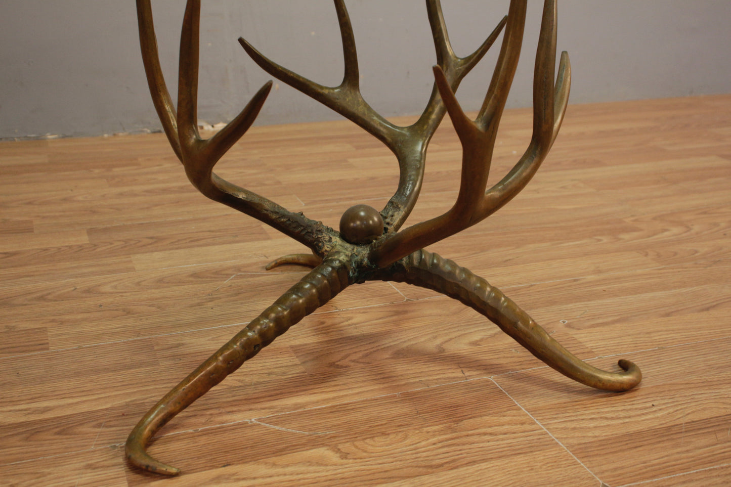 Brass Antler & Glass Coffee Table - ONLINE ONLY