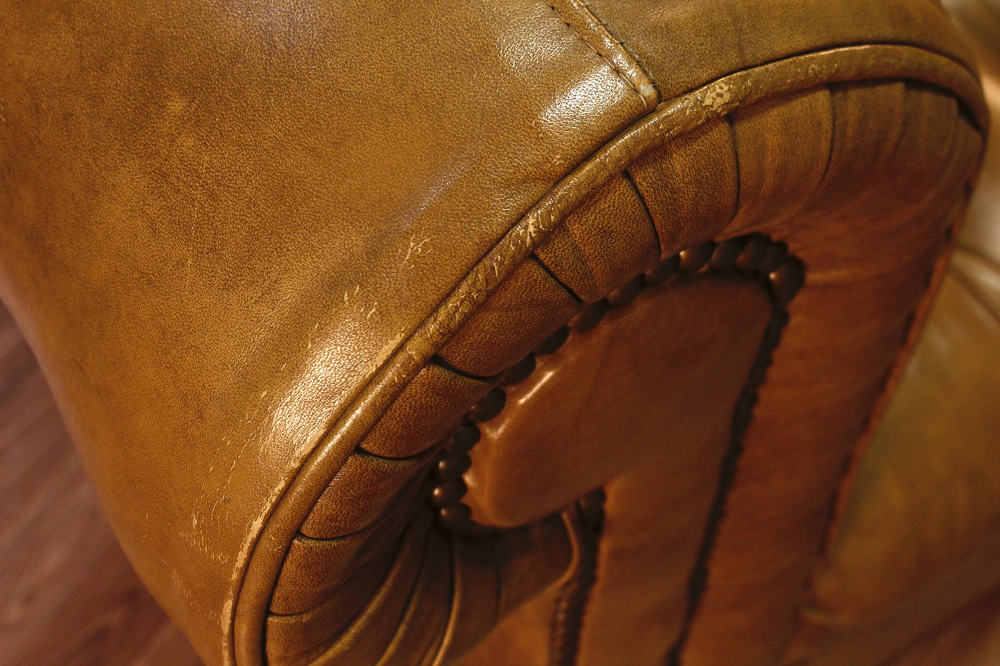 Leathercraft Toffee Chesterfield Sofa