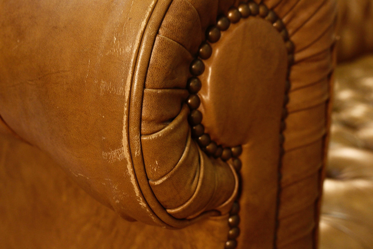 Leathercraft Toffee Chesterfield Sofa