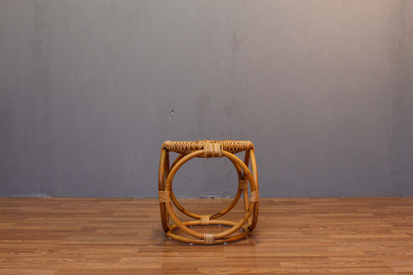 Small Bamboo & Rattan Side Table