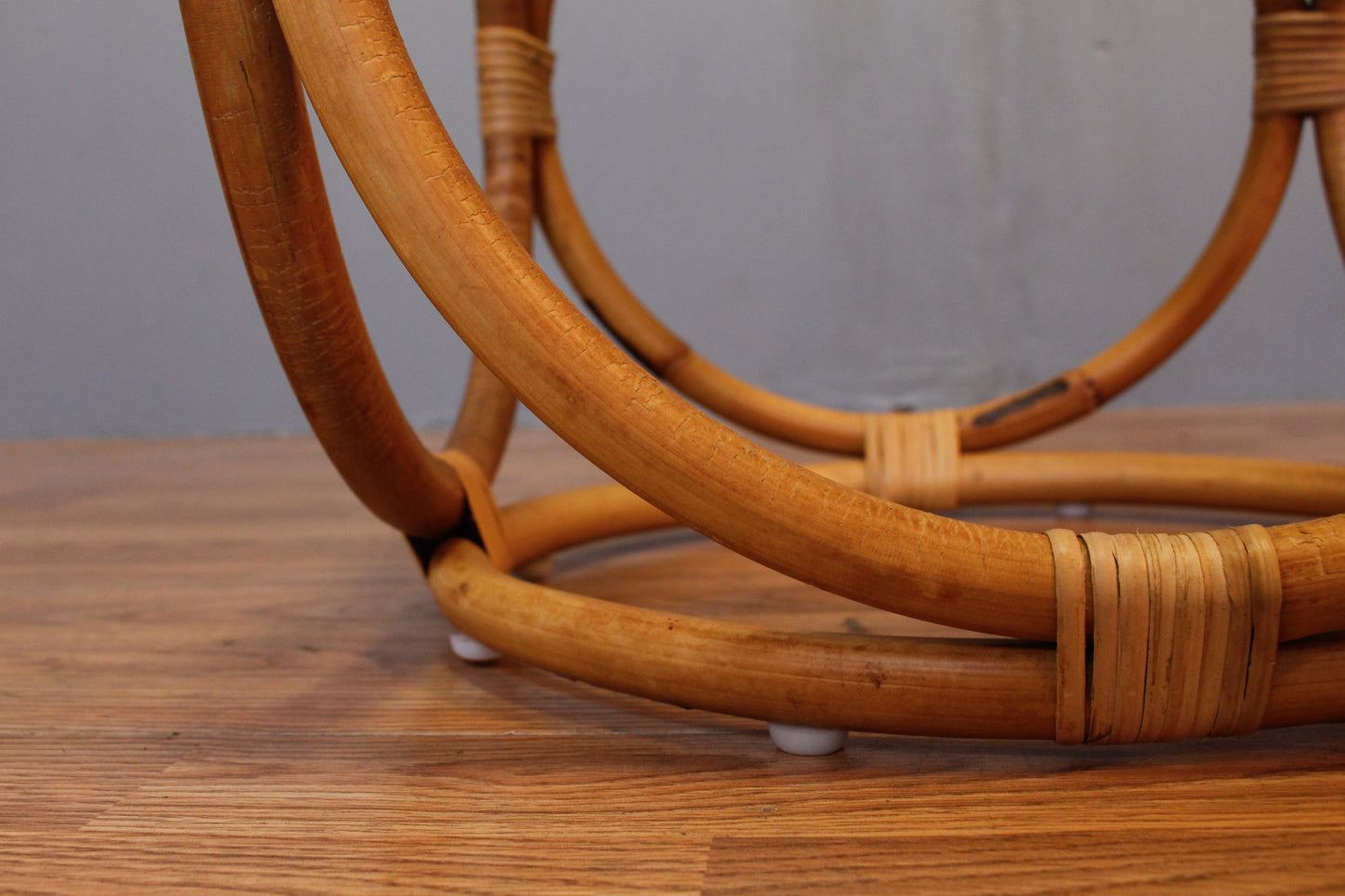 Small Bamboo & Rattan Side Table