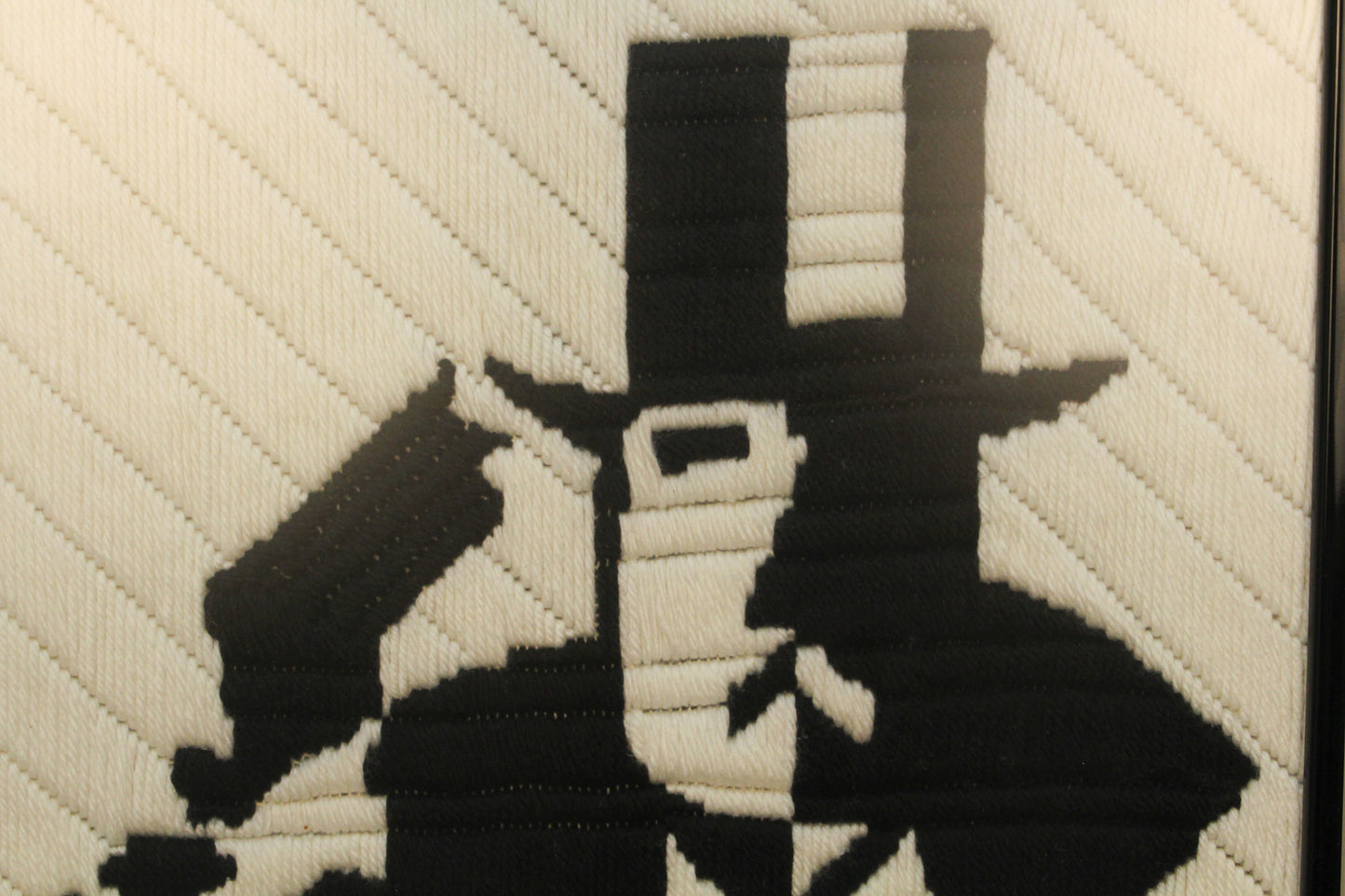 "Gent Noir" Embroidered Art
