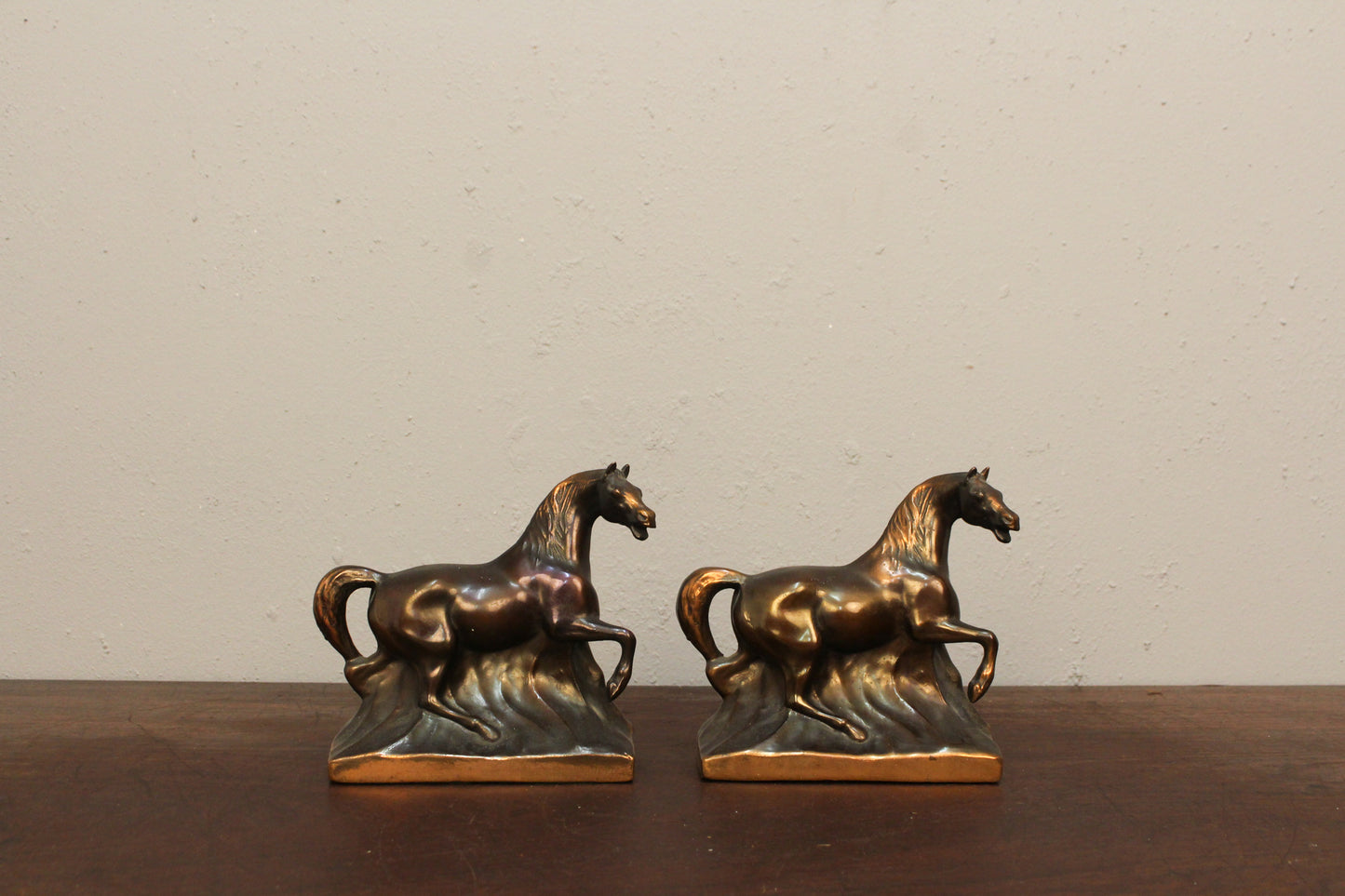 Pair of Bronze Horse Bookends