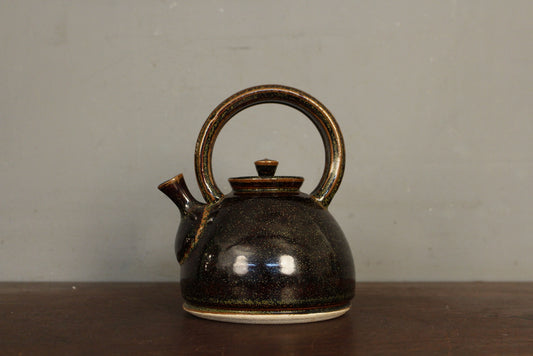 Handmade Brown Ceramic Teapot