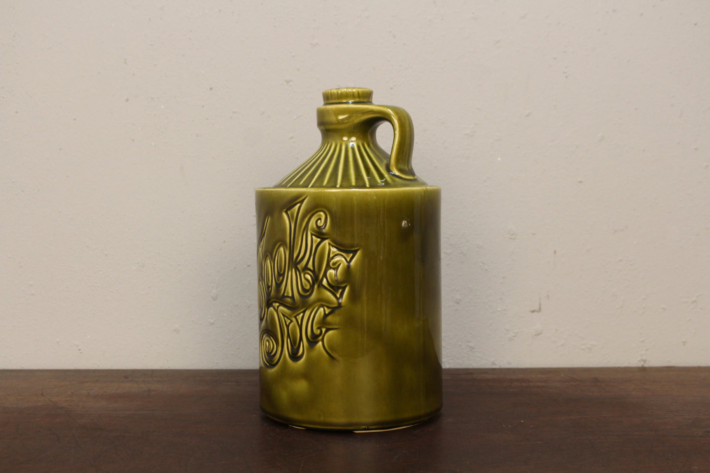 Olive Ceramic "Cookie Jug" Jar