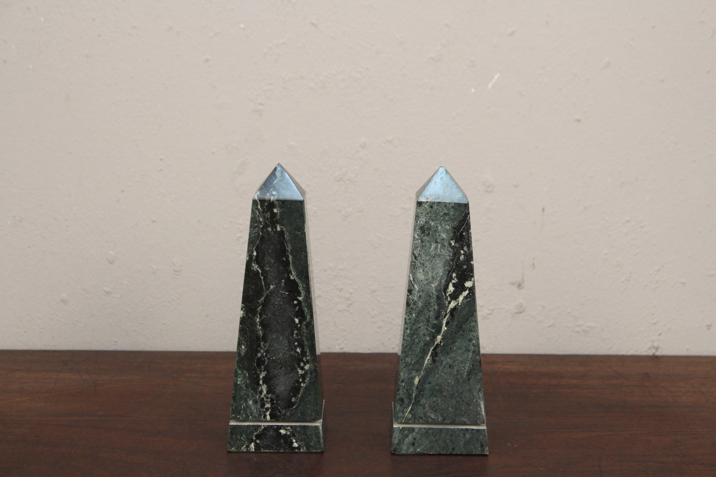 Pair of Marble Obelisk Bookends
