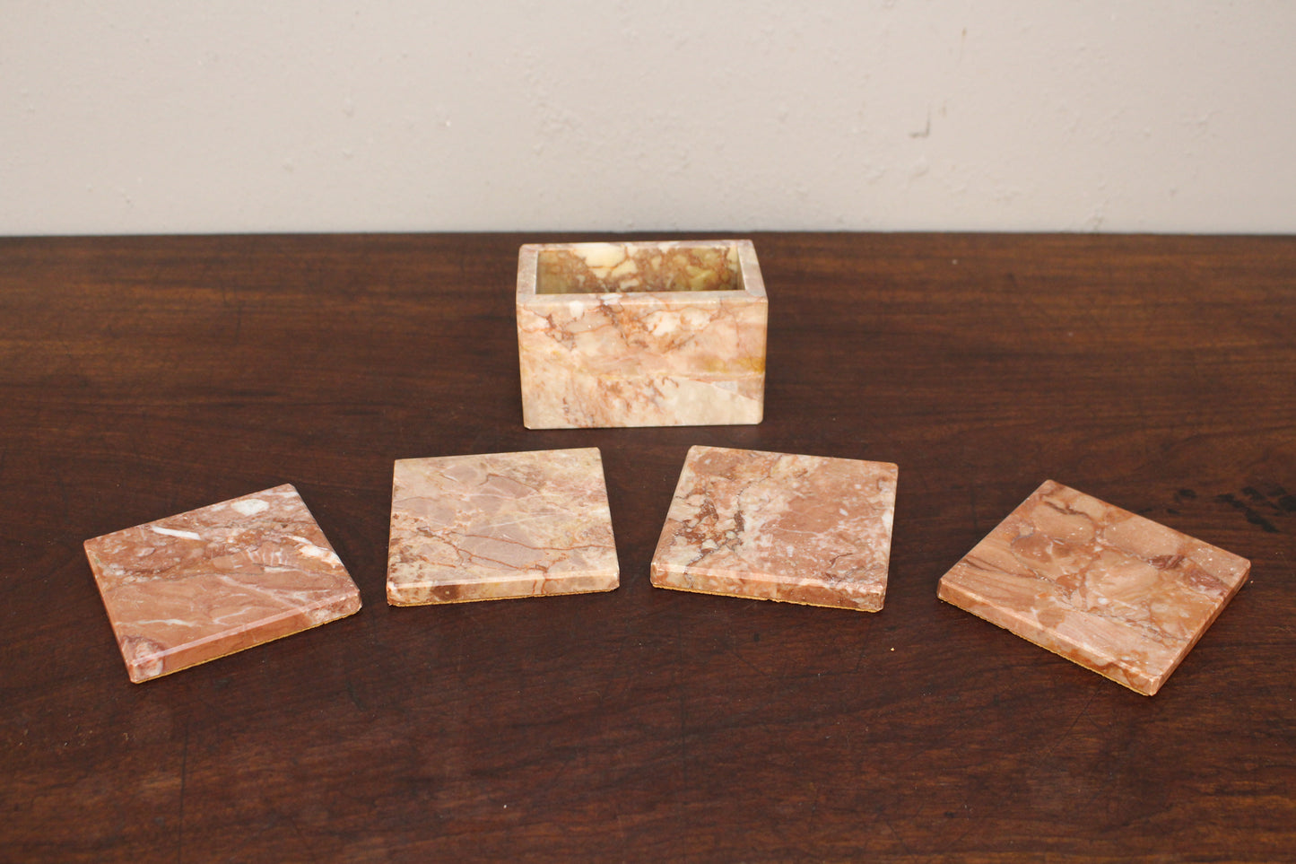 Pink Marble Coaster Set