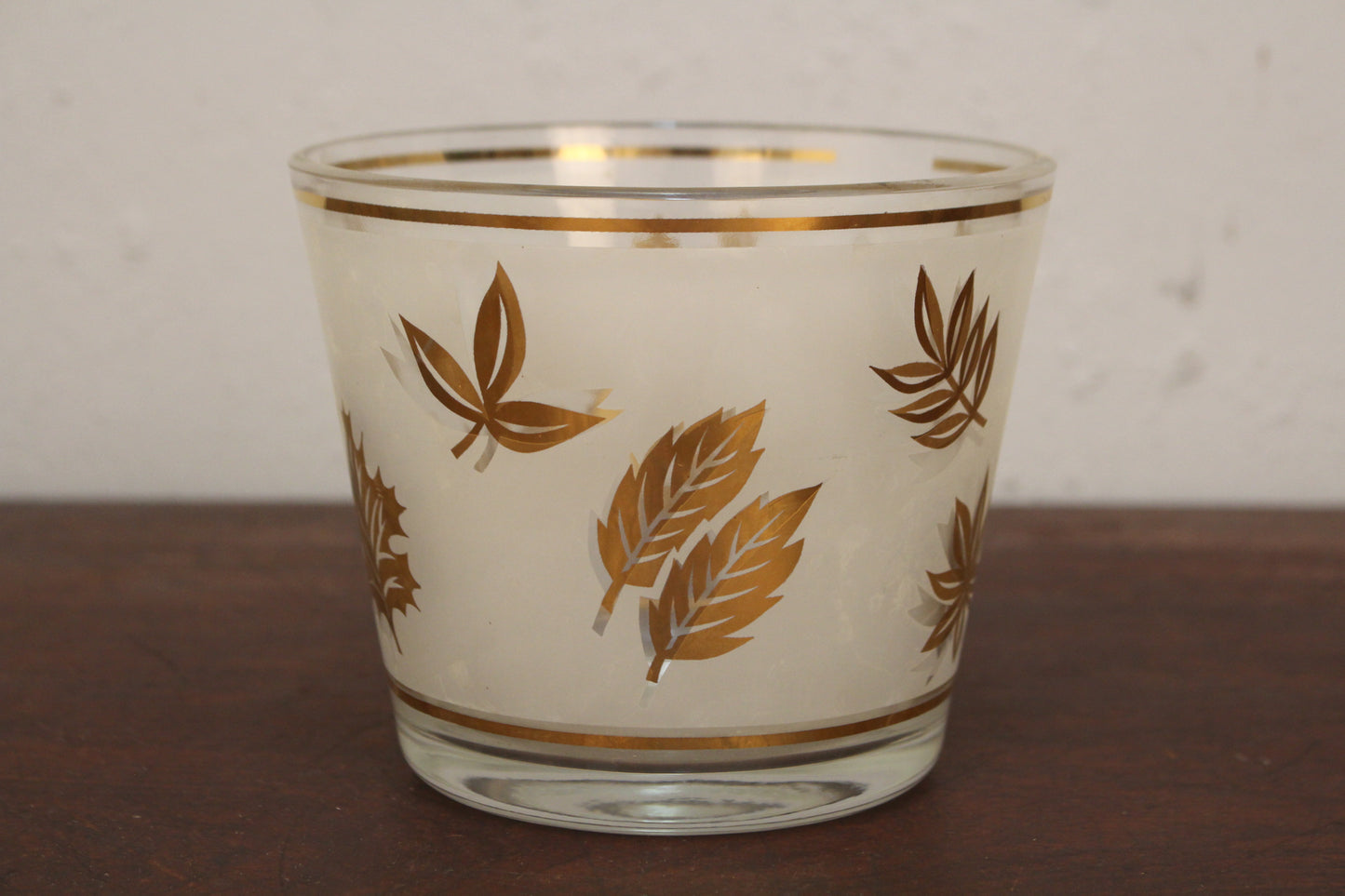 Mid Century "Golden Foliage" Glassware Set