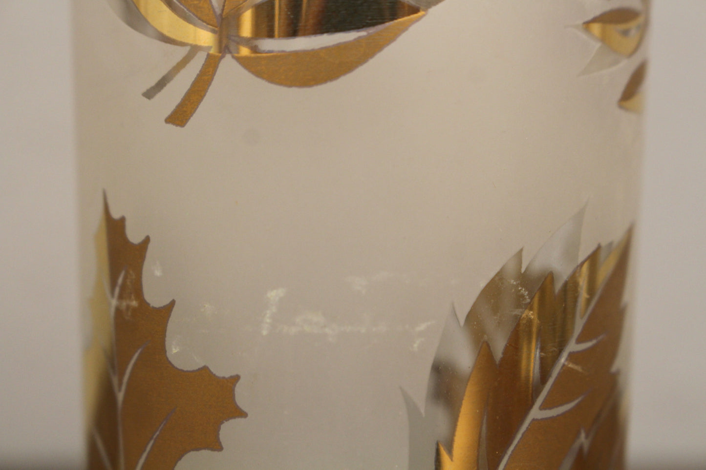 Mid Century "Golden Foliage" Glassware Set