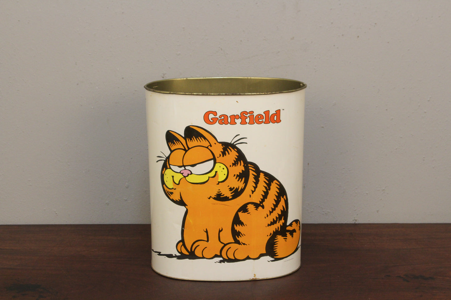 1970s "Garfield" Tin Wastebasket