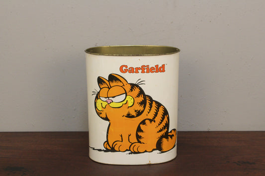 1970s "Garfield" Tin Wastebasket