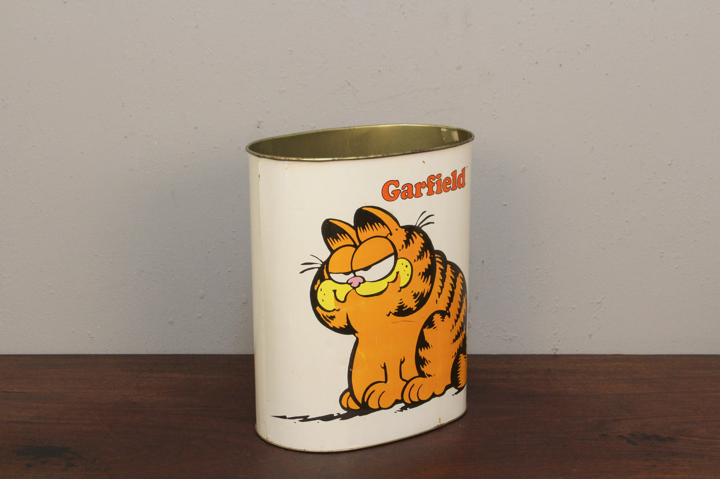 1970s "Garfield" Tin Wastebasket