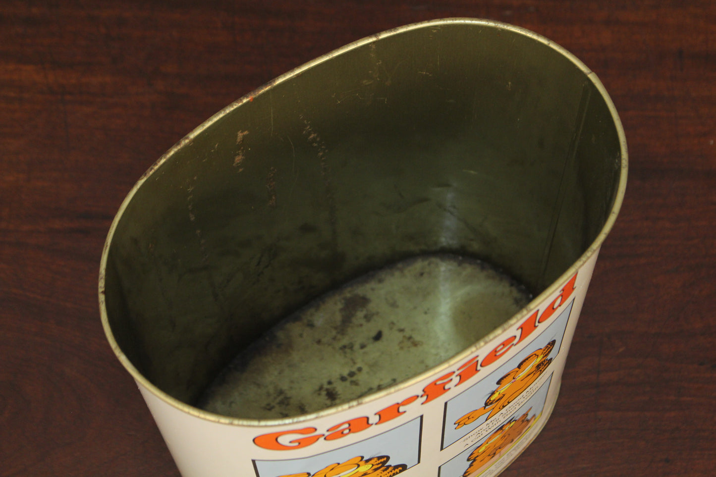 1970s "Garfield" Tin Wastebasket