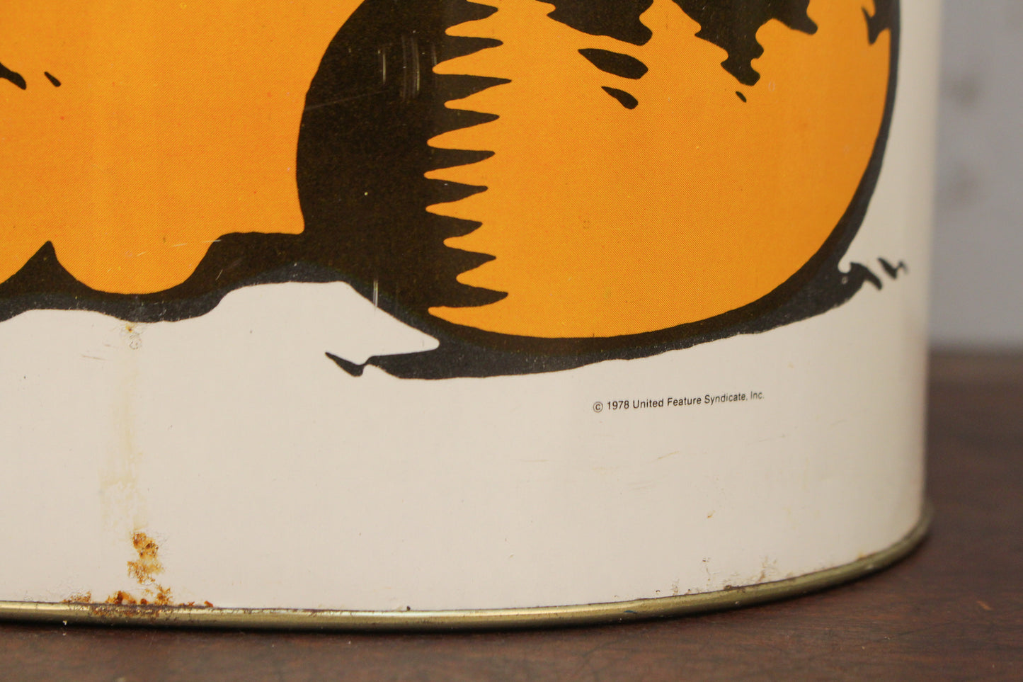 1970s "Garfield" Tin Wastebasket