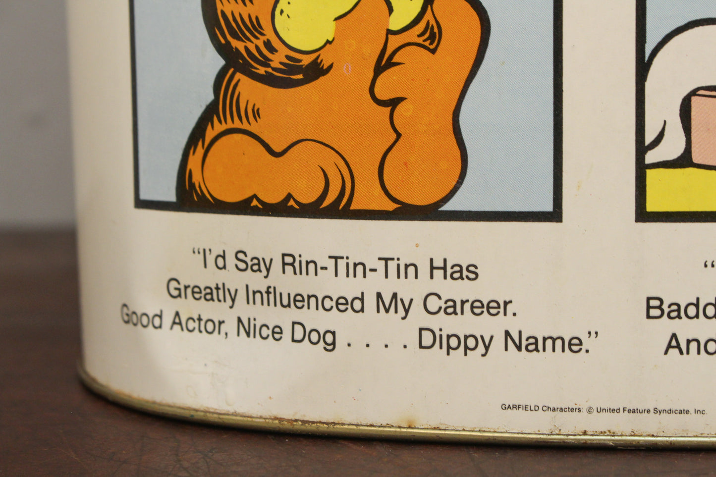 1970s "Garfield" Tin Wastebasket
