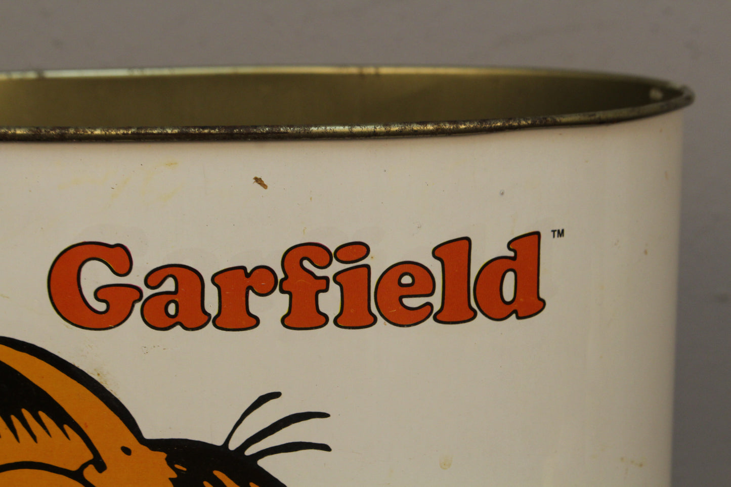 1970s "Garfield" Tin Wastebasket