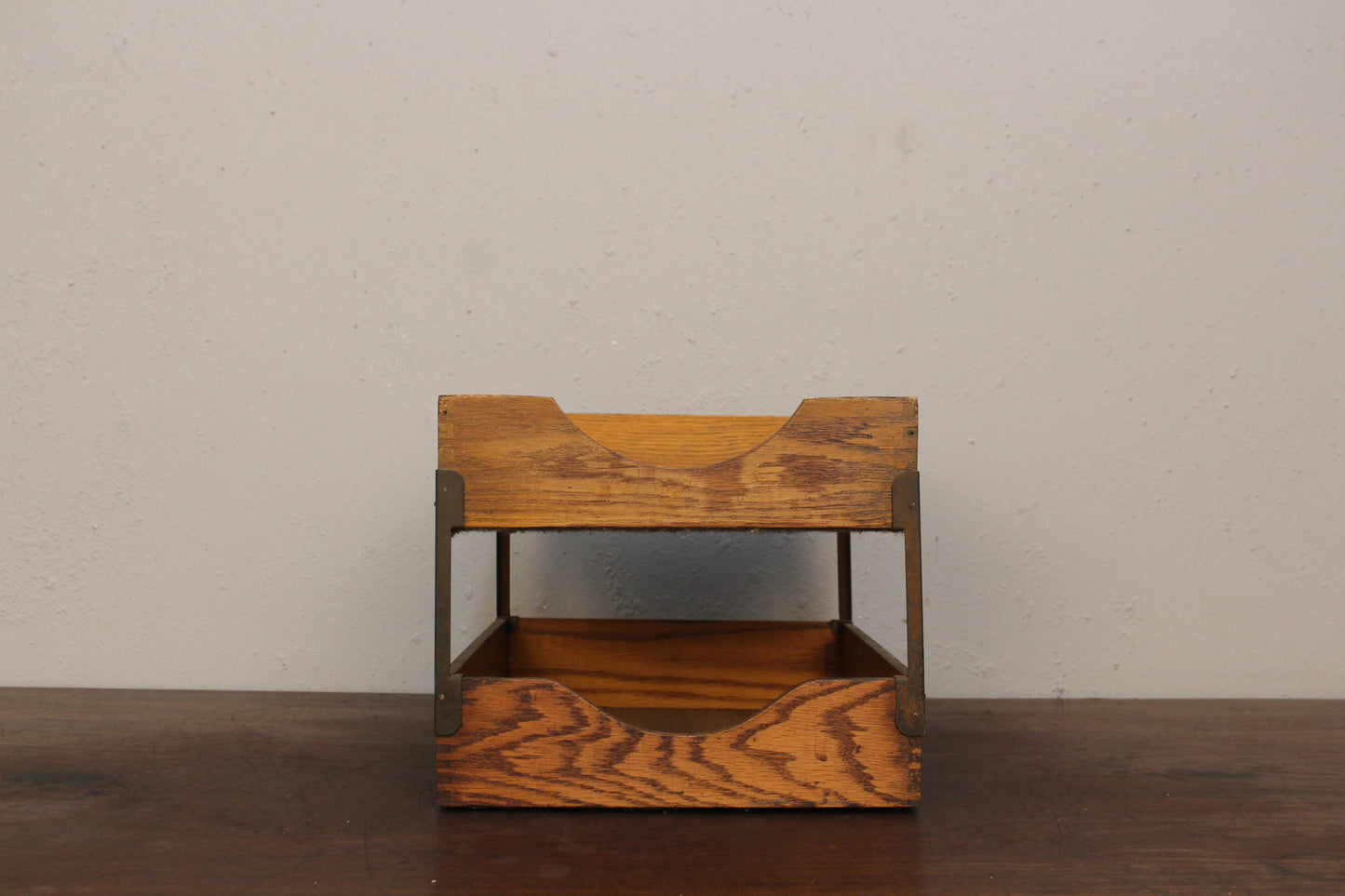 Oak 2-Tier Paper Tray