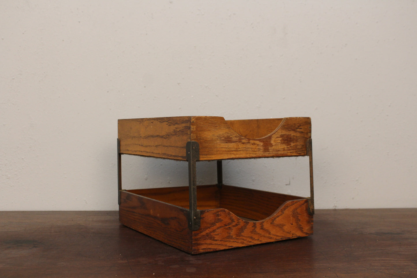 Oak 2-Tier Paper Tray