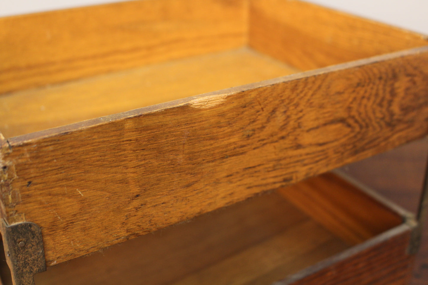 Oak 2-Tier Paper Tray