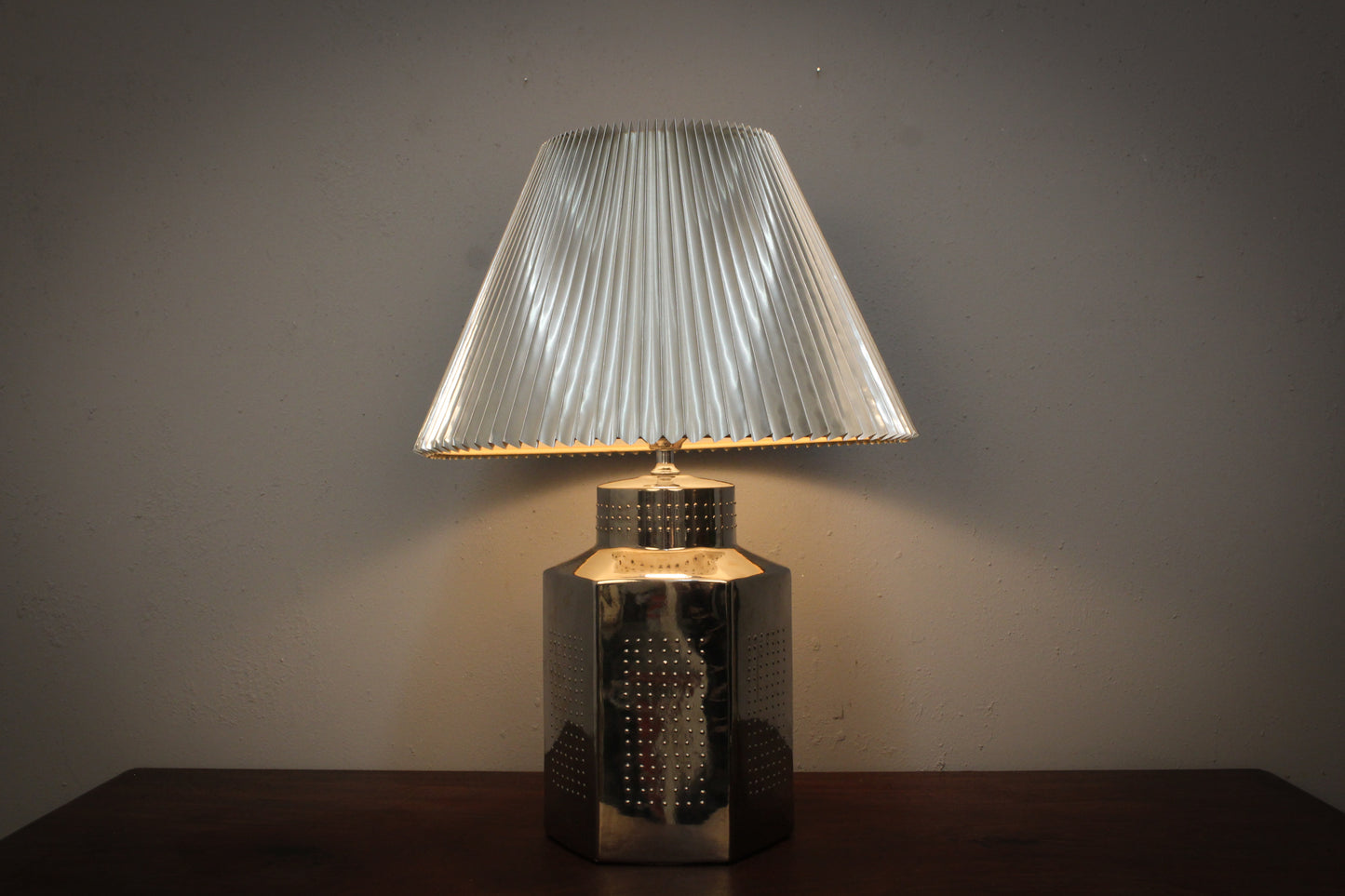 Silver Ceramic Table Lamp