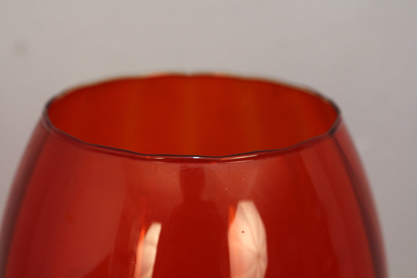Empoli Italy Red Goblet Vase