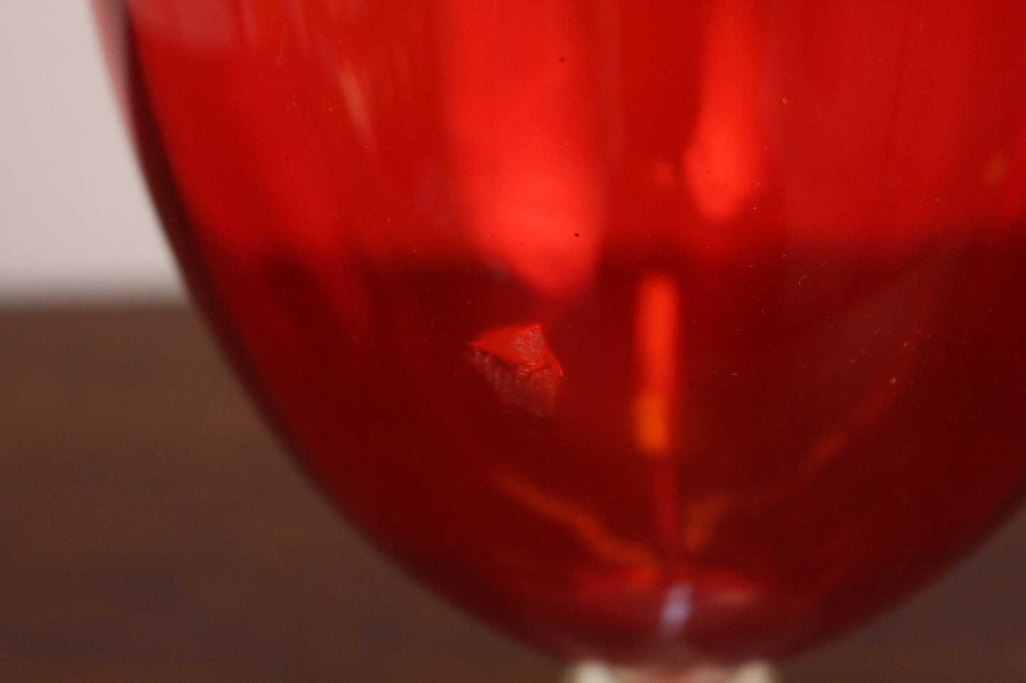 Empoli Italy Red Goblet Vase
