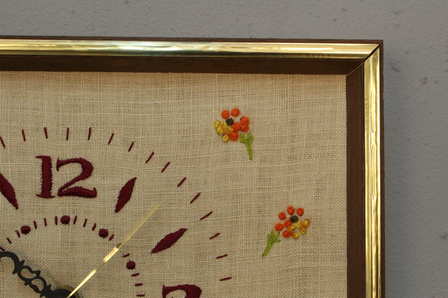 "Spring Showers" Embroidered Wall Clock