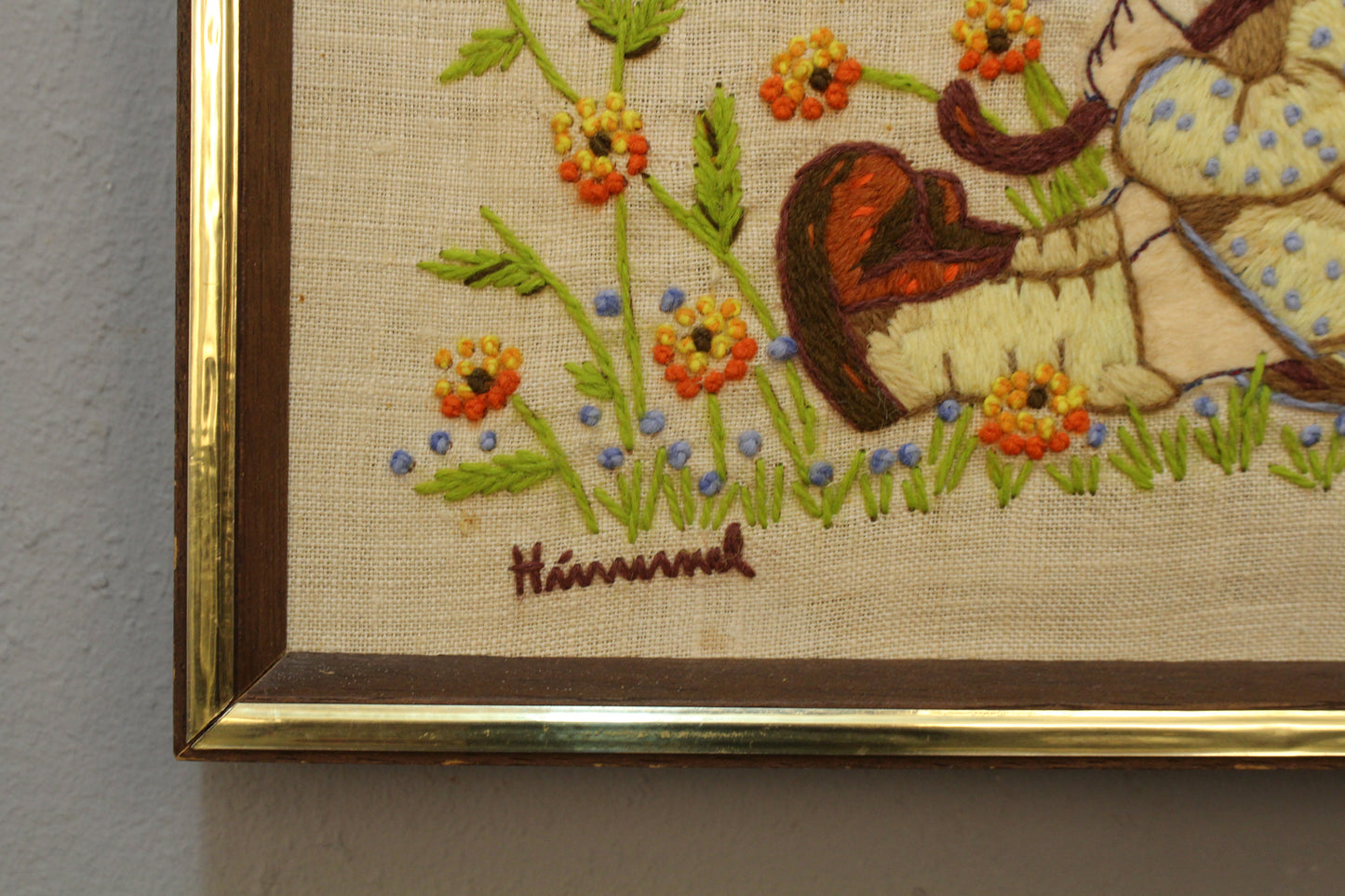 "Spring Showers" Embroidered Wall Clock
