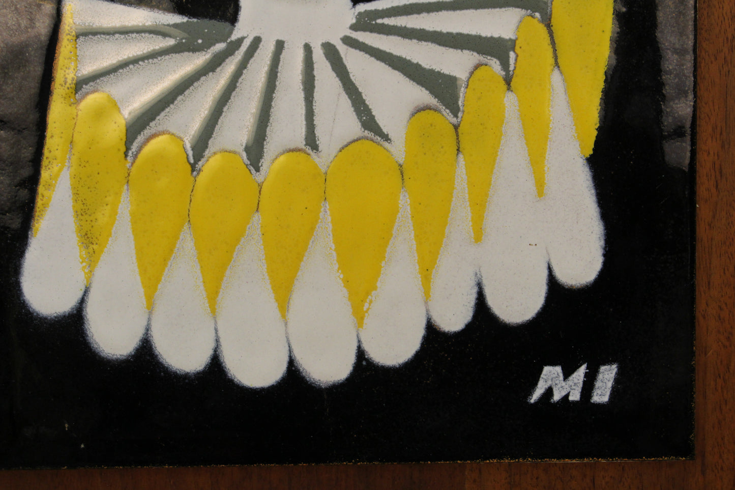 Mid Century "Down to Clown" Enamel Art