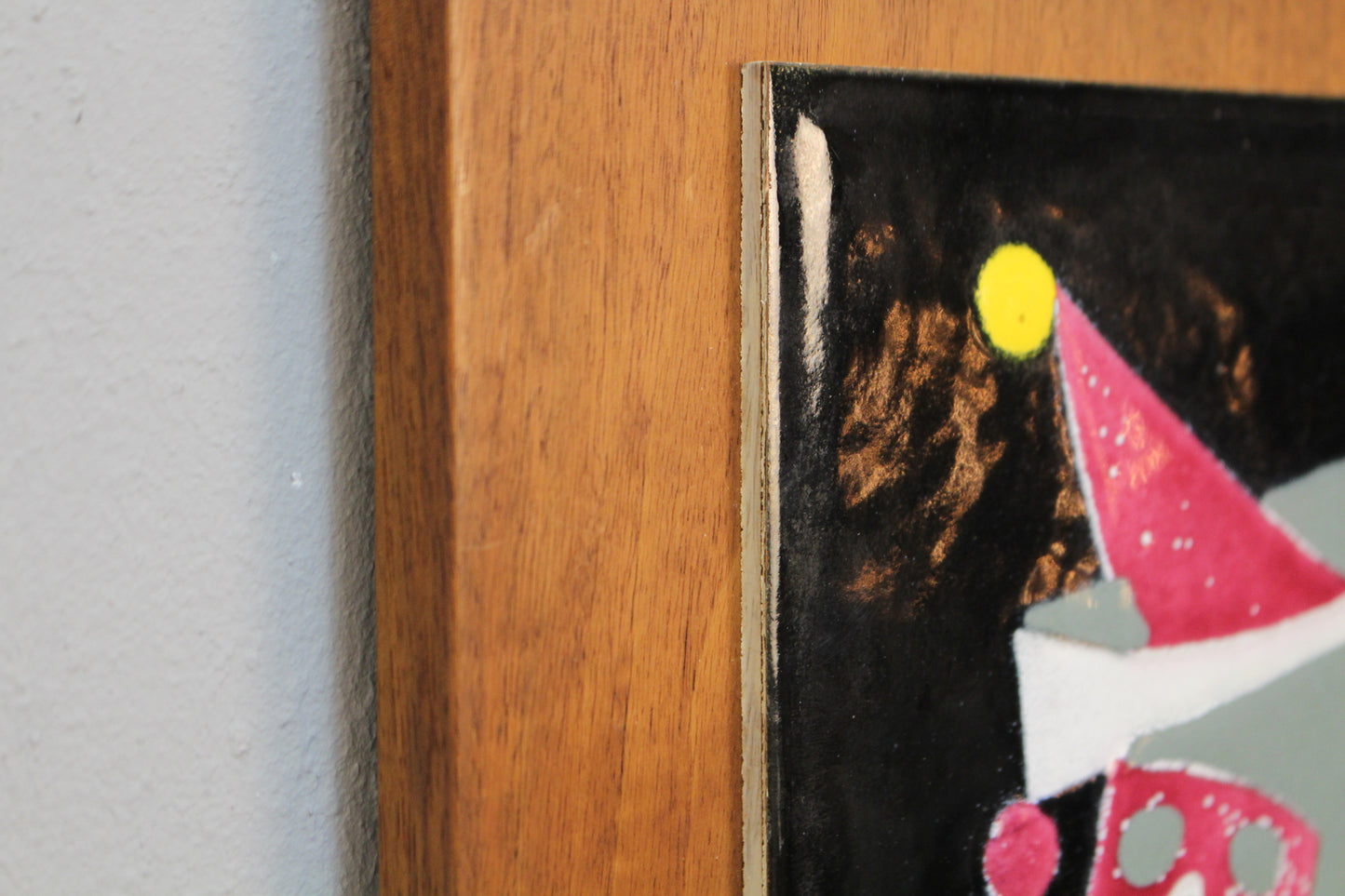 Mid Century "Down to Clown" Enamel Art