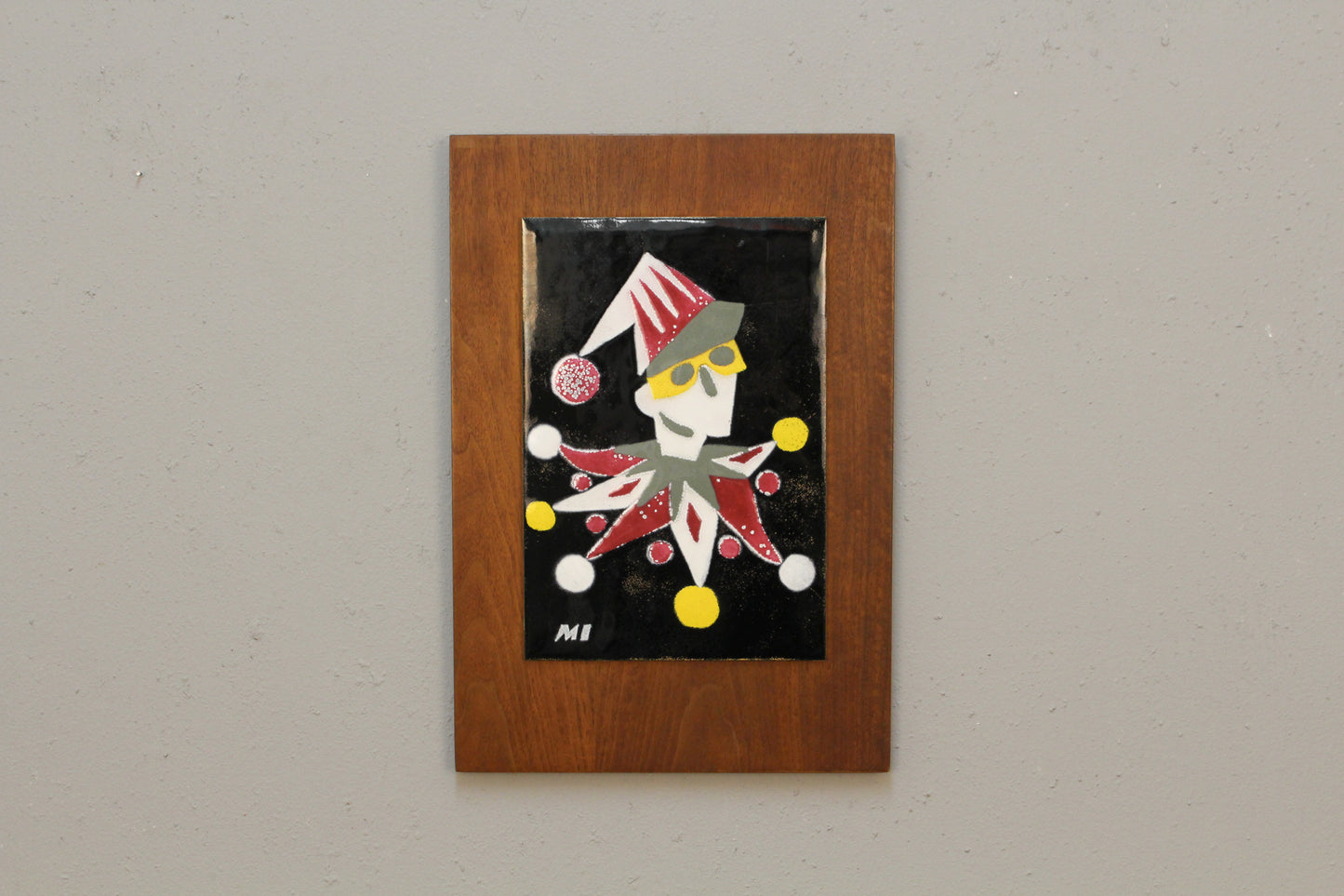 Mid Century "Not My Circus" Enamel Art