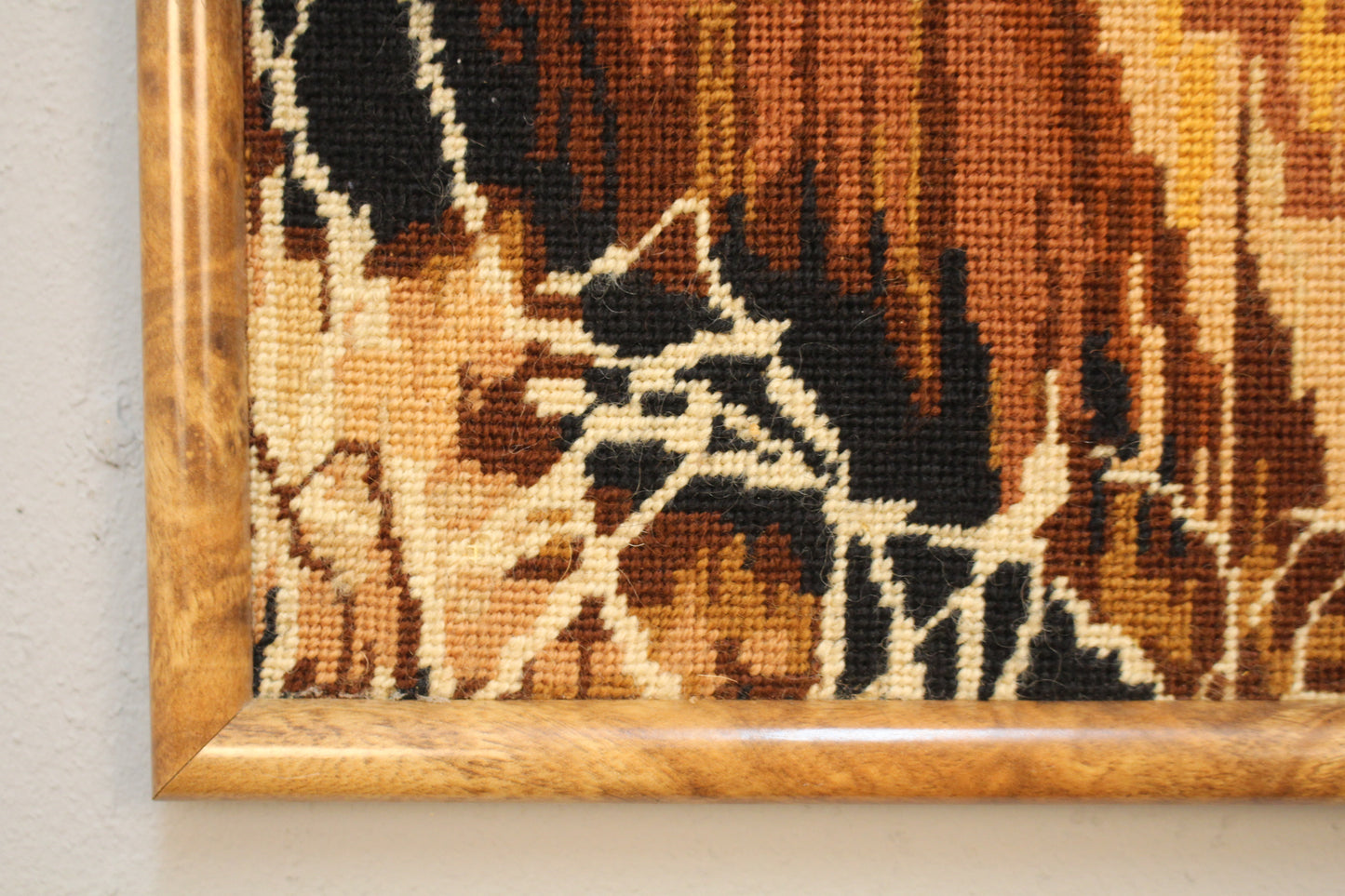 "Majestic Lions" Needlepoint Art