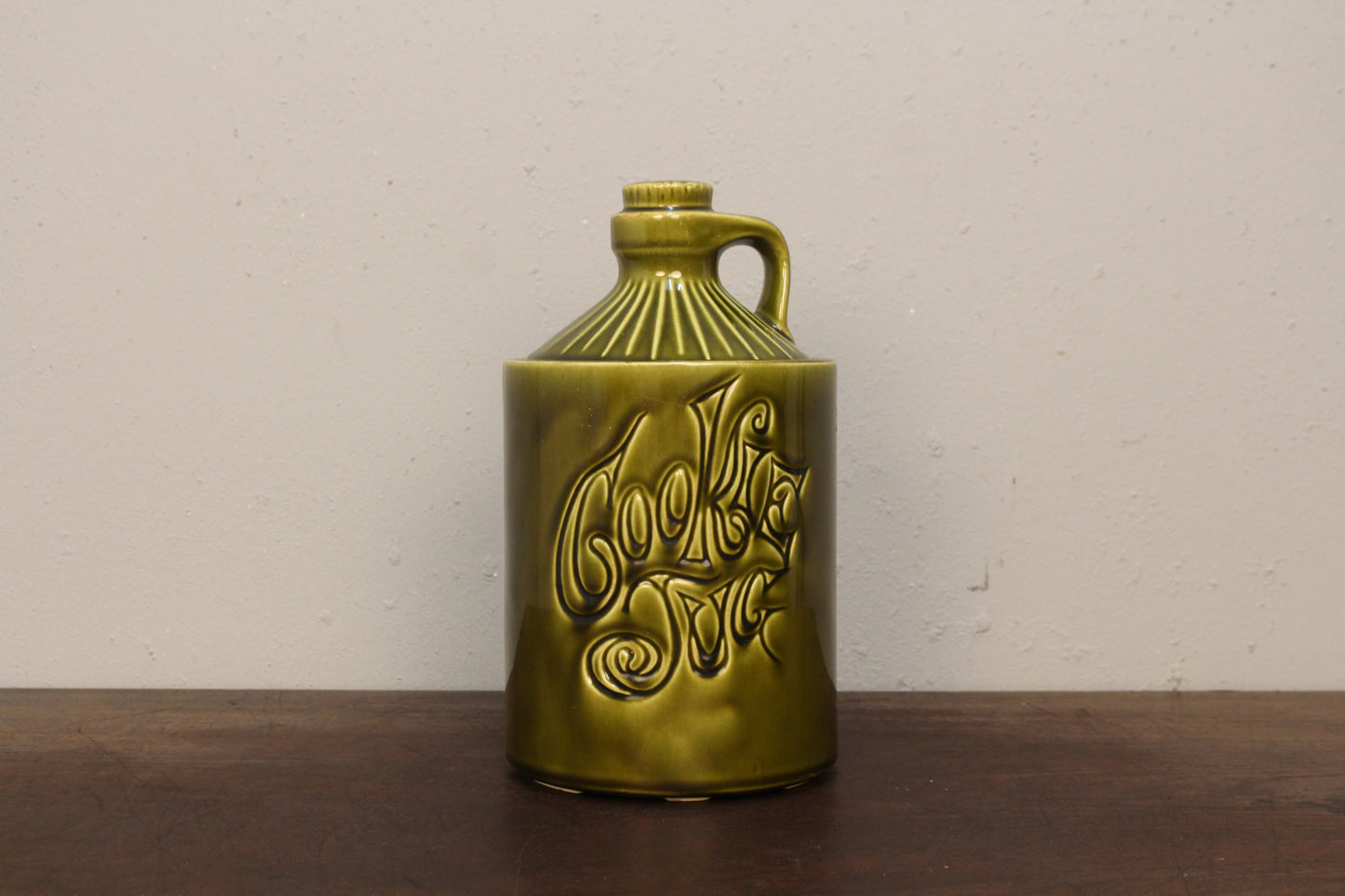 Olive Ceramic "Cookie Jug" Jar