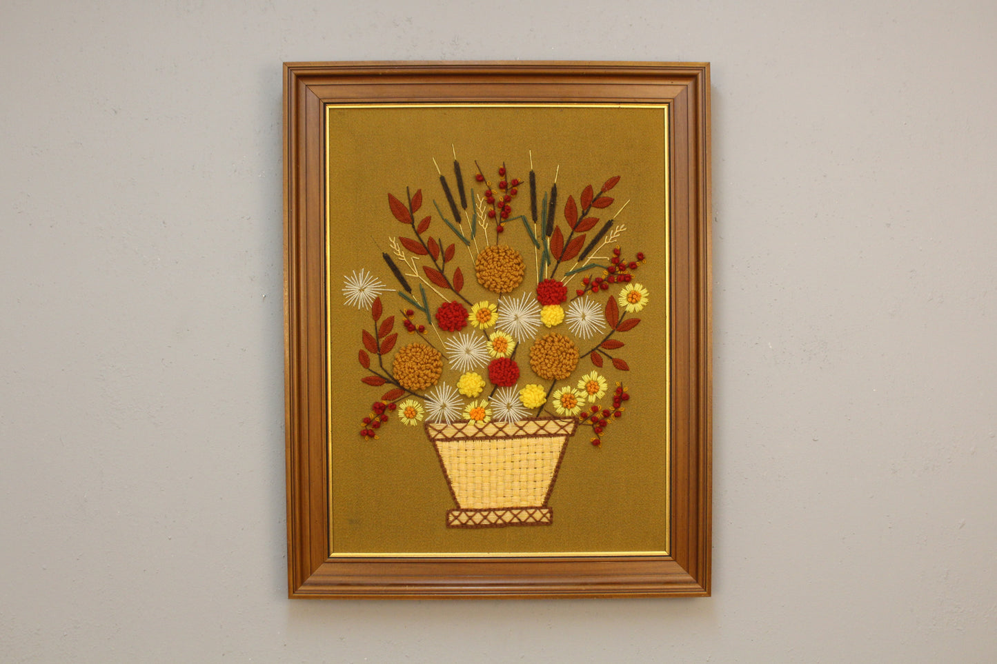 "Wildflower Bouquet" Embroidered Art
