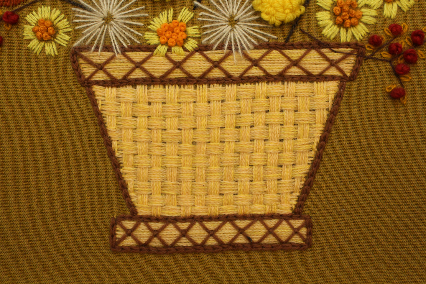 "Wildflower Bouquet" Embroidered Art