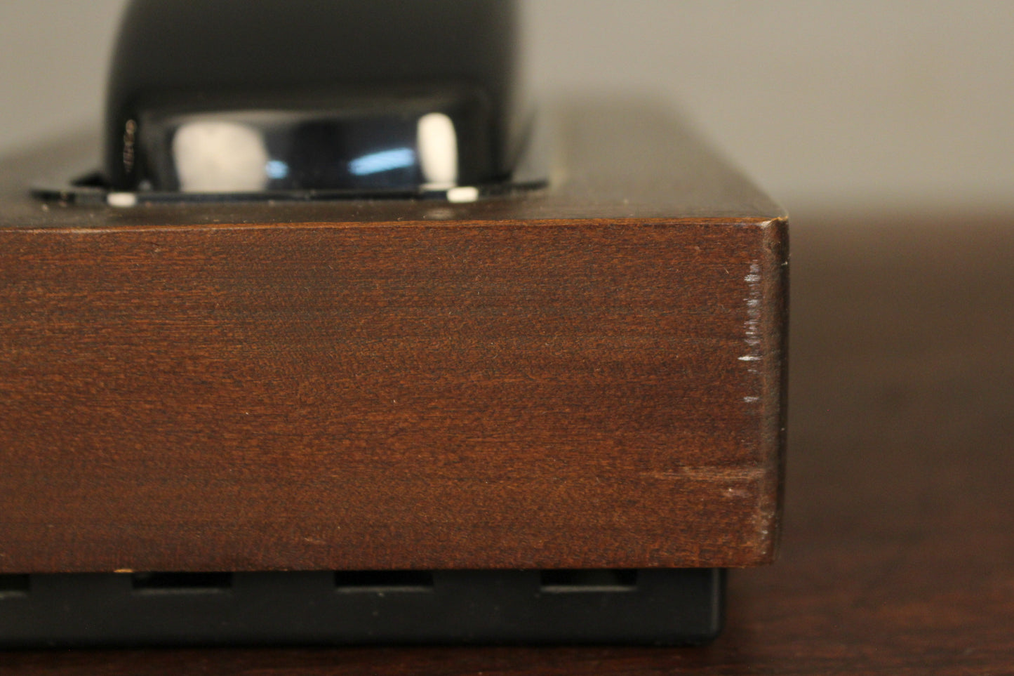 1970s Executive Walnut & Black Telephone