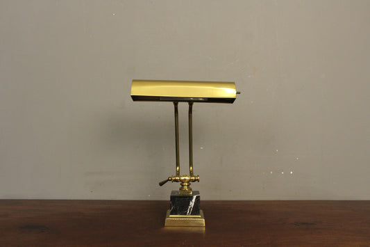 Petite Brass & Marble Piano Lamp