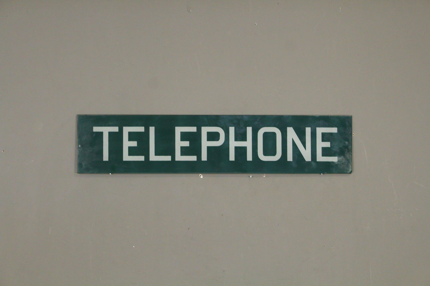 Glass "Telephone" Sign