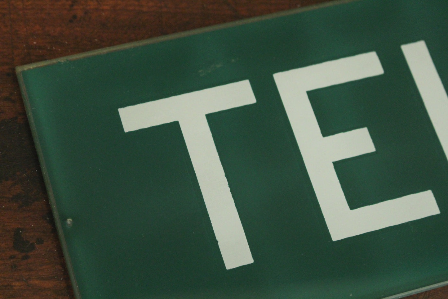 Glass "Telephone" Sign