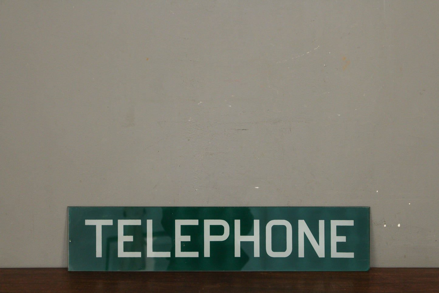 Glass "Telephone" Sign
