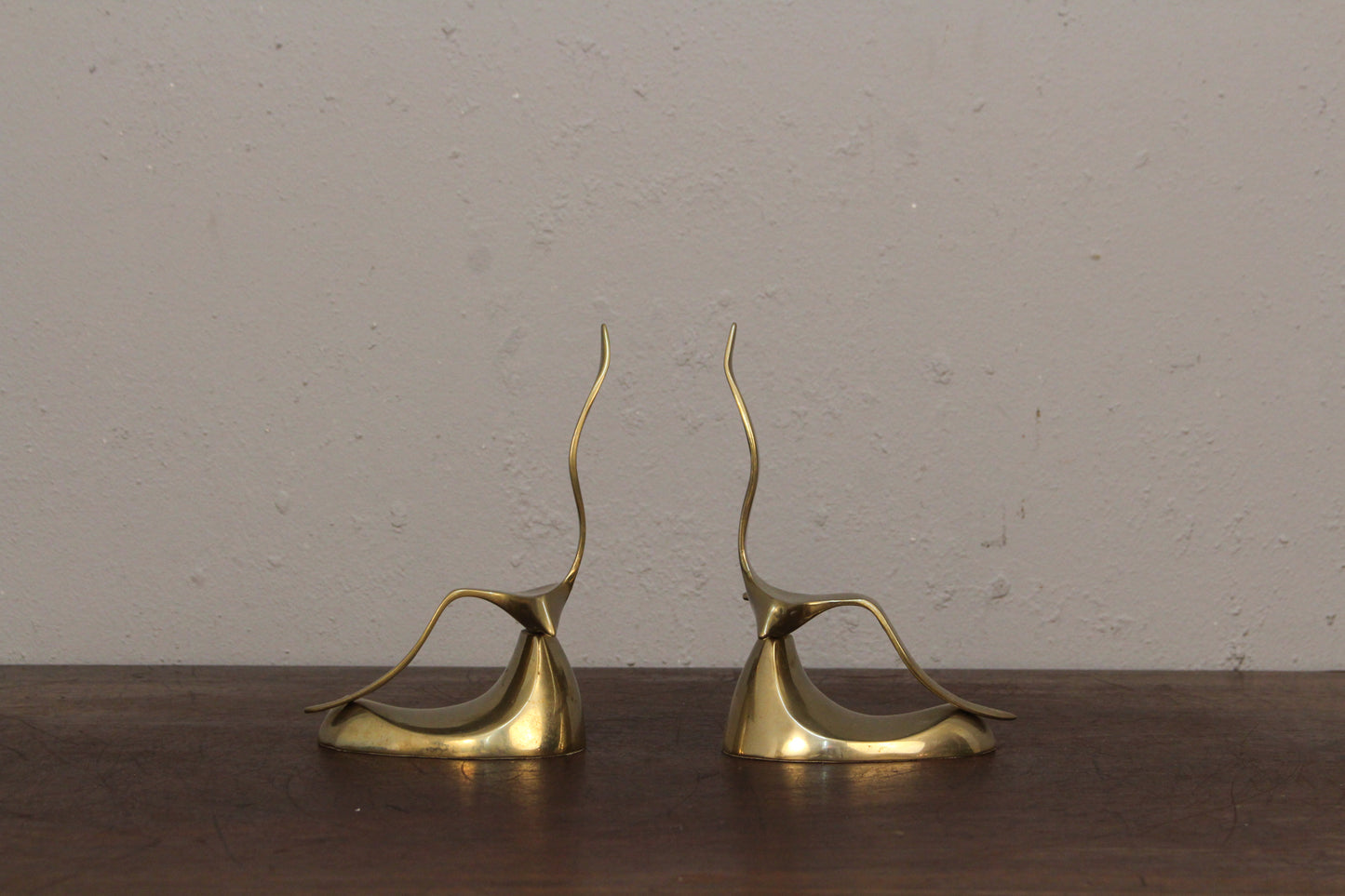 Pair of Mid Century Brass Seagull Bookends