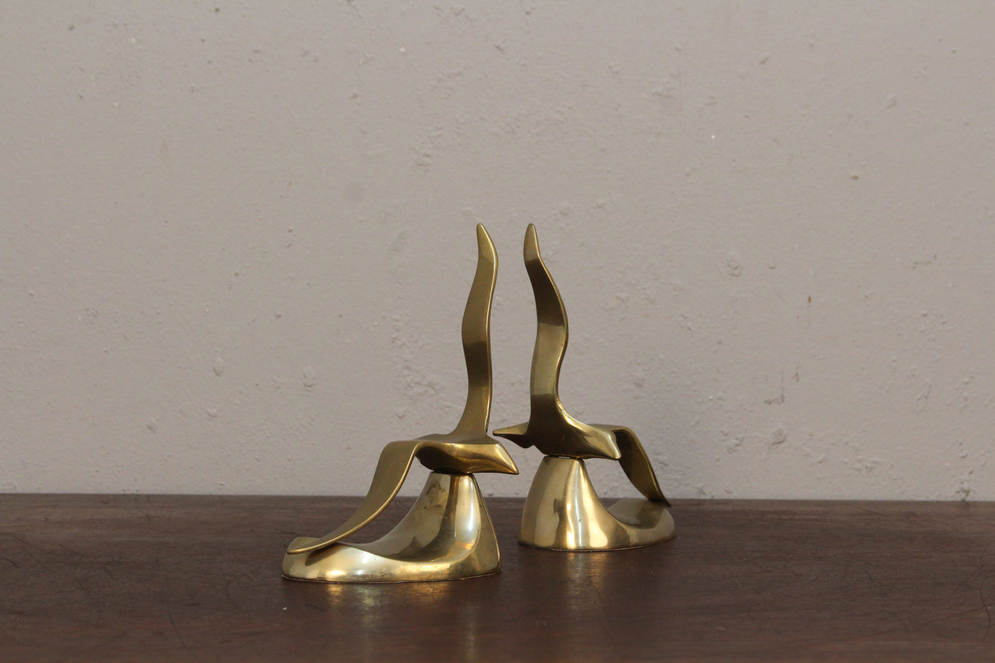 Pair of Mid Century Brass Seagull Bookends