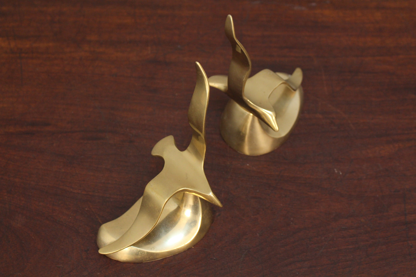 Pair of Mid Century Brass Seagull Bookends