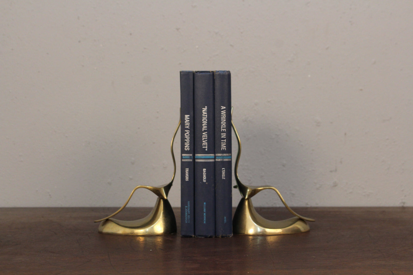 Pair of Mid Century Brass Seagull Bookends