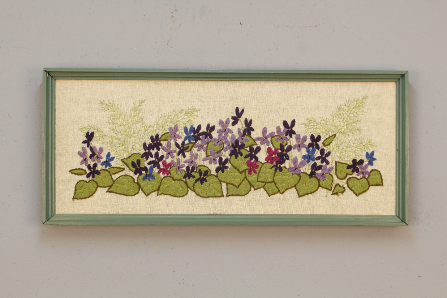"Lilac & Sage" Embroidered Art