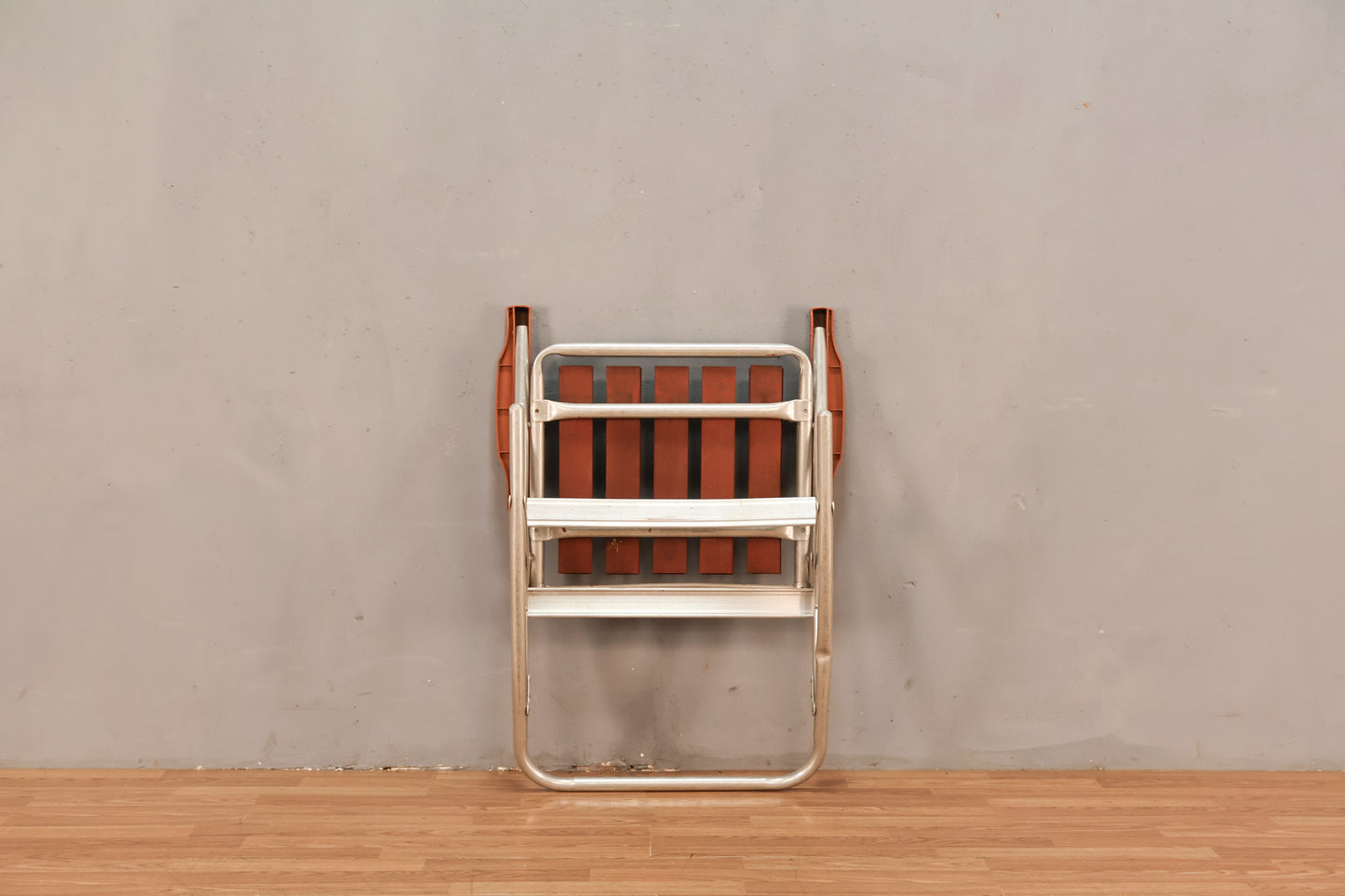 Slatted Wood & Aluminum Folding Rocking Chair