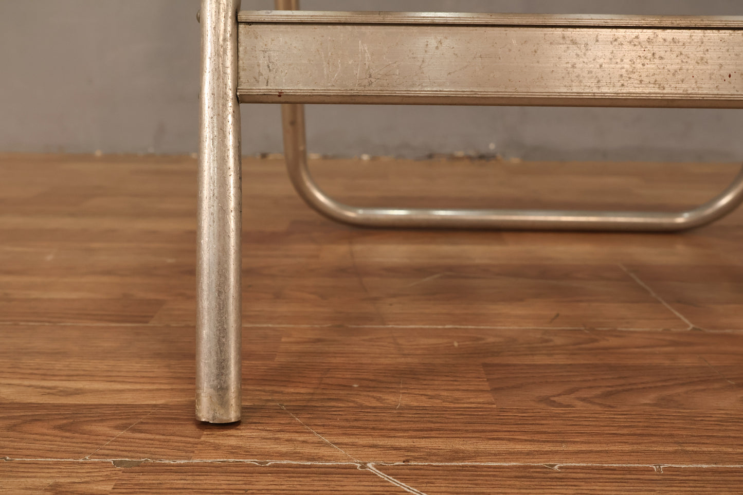 Slatted Wood & Aluminum Folding Lawn Chair