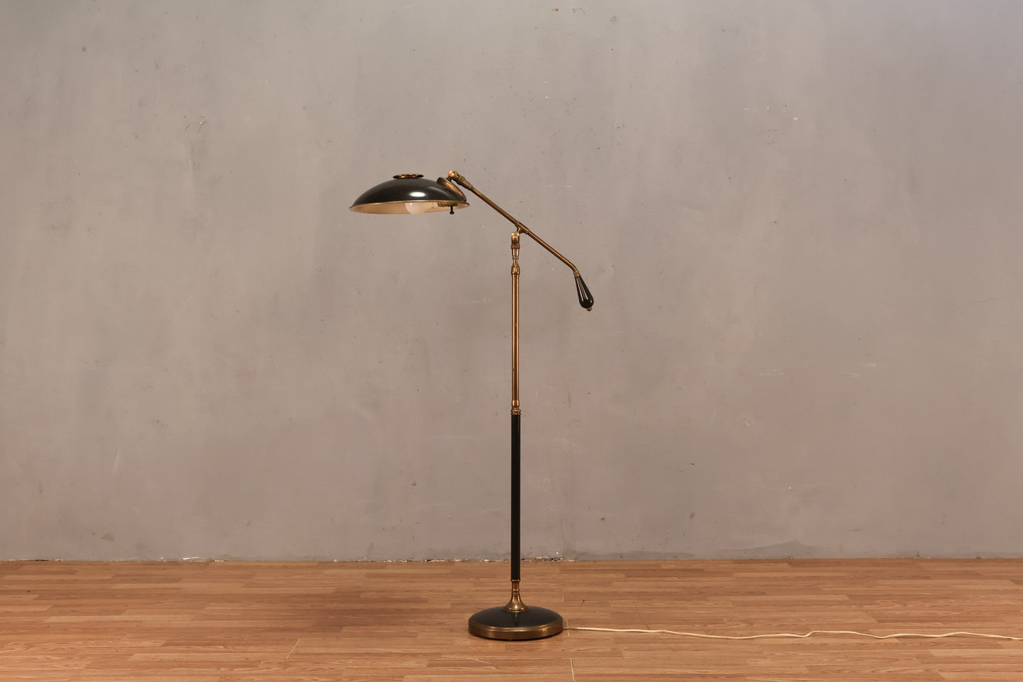 Gerald Thurston Brass & Black Floor Lamp - ONLINE ONLY