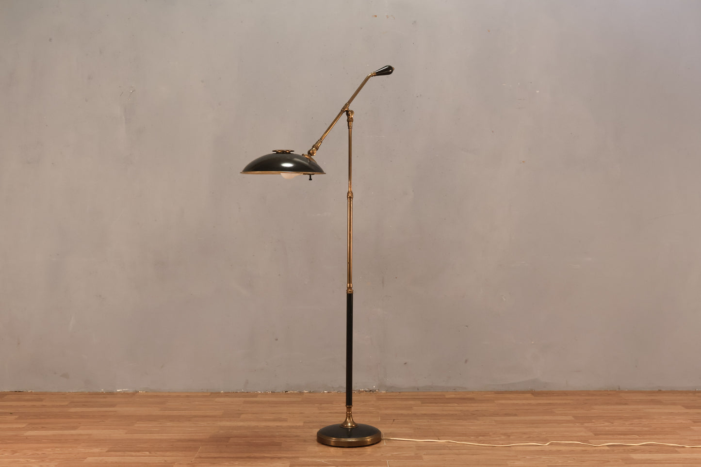 Gerald Thurston Brass & Black Floor Lamp - ONLINE ONLY